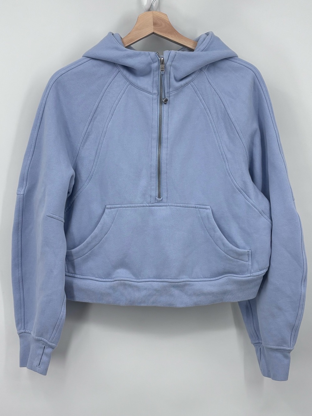 Lululemon Cropped Scuba Half-Zip Hooded Pullover willow blue XS-Small - Picture 2 of 10